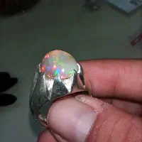 انگشتر اوپال 10قیراتی فول رفلکس|جواهرات|قم, پردیسان|دیوار