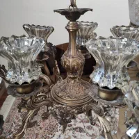 یک جفت لوستر ۵ شاخه آلیاژ طرح برنج