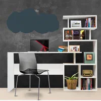 میز تحریر و کتابخانه