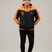 کاپشن زرد و مشکی مردانه تخفیفی سه لایه تیپی خفن