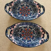 دوعدد ظرف گل ابی