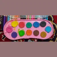 مدادشمعی، رنگی، سیاه، آبرنگ