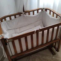 تخت کنار مادر تمام چوب|اسباب و اثاث بچه|قزوین, |دیوار