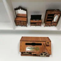 جعبه دستمال کاغذی کلینکس طرح کلبه چوبی|صنایع دستی و سایر لوازم تزئینی|مشهد, بهاران|دیوار