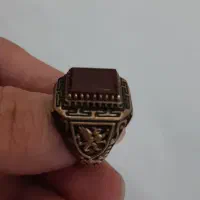 انگشتر با نگین عقیق معدنی اصل و رکاب مسی|بدلیجات|تهران, استخر|دیوار