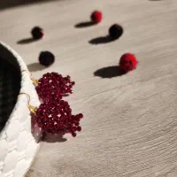 گوشواره طرح انار مناسب یلدا