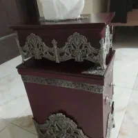 ست جای دستمال کاغذی و سطل اشغال