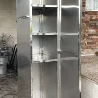 کمد قفسه استند جای ظروف فلزی استیل  ضخیم نگیر