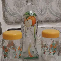 بانکه شیشه ای وبطری منقش