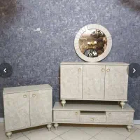 ست آینه کنسول جا کفشی میز تلویزیون|بوفه، ویترین، کنسول|دورود, |دیوار