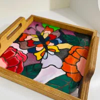 سینی چوبی رزینی مناسب انواع مهمانی ها و شب یلدا