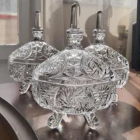 قندان سه پایه مثلث خورشیدی کریستال آلمان|ظروف سرو و پذیرایی|تبریز, |دیوار