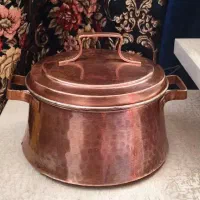 قابلمه قوری لیوان ماهیتابه مسی مس چکش کاری شده نو
