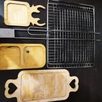 سینی چوبی و تور کبابی