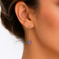 گوشواره قلبی هفت رنگ