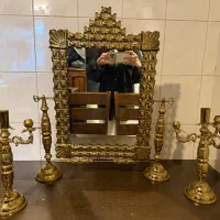 آینه و شمعدان عتیقه/آنتیک