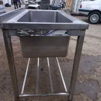 سینک صنعتی سفارشی تمام استیل در حد نو ورق ضخیم|کافی‌شاپ و رستوران|مشهد, نیزه|دیوار