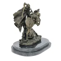 مجسمه برنزی جنگجوی قرون وسطایی|مجسمه، تندیس، ماکت|مشهد, آزادشهر|دیوار