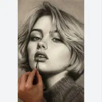 سفارش نقاشی و طراحی چهره سیاه قلم
