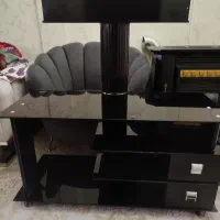 میز تلویزیون شیشه ای ال سی دی ترک