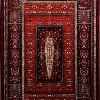 فرش ۷۰۰ شانه لاکی بلوچ پلاس ۶ متری ترکمنی 27