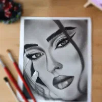 سفارش چهره سیاه قلم