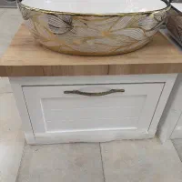 بامبو طرح برگ روشویی کابینتی