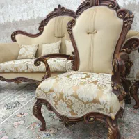 مبل کلاسیک ۹ نفره تمام چوب راش نو نو