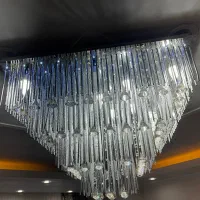 لوستر ۲۴لامپه تمام کریستال شیشه ای  ۳حالته|لوستر و چراغ آویز|تهران, مهران|دیوار