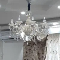 لوستر کریستالی 8شاخه همراه 8عدد لامپ، یک عدد