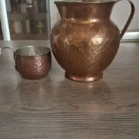 پارچ و لیوان مسی