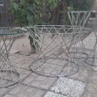 جلومبلی و سه عدد عسلی استیل گرد