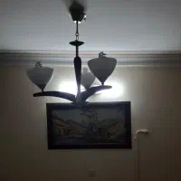 ۲ عدد لوستر سه شاخه چوبی
