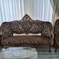 مبل سلطنتی قهوه ای کرم ۱۱ نفره