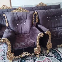 مبلمان سلطنتی7 نفره با میز عسلی و جلو مبلی