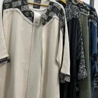 مانتو بلند نخی ،کنار چاک ،جلو باز
