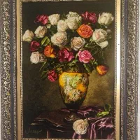 تابلو فرش چله ابریشم