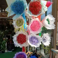 دسته گل روبانی