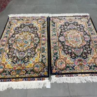 فرش دستباف (بساک)جفت ۹۰ درصدزرع نیم ابریشم سالاری|فرش|مشکین‌دشت, |دیوار