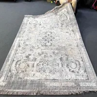 فرش کلاسیک زمینه طوسی  روشن