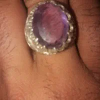 انگشتر نقره امیتیس بنفش شفاف|بدلیجات|میبد, |دیوار