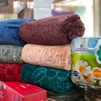 پتوی دونفره برجسته تک رنگ مارک نرمین