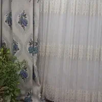 پرده حریر طرح دار بسیار خوشگل