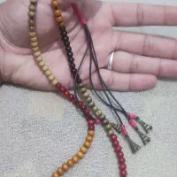 تسبیح گردنی دانه چوبی بافت دست