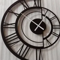 ساعت دیواری و جاشمعی فلزی