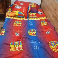 تخت نوجوان کشو دار + لحاف،روتختی بارسلونا