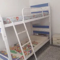 تخت دوطبقه سالم وتمیز درحدنوبا تشک|تخت و سرویس خواب|مشهد, رسالت|دیوار