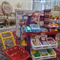 اسباب بازی صندوق فروشگاهی و ست آشپزخانه