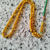 تسبیح کهربا 101 دانه رگه دار