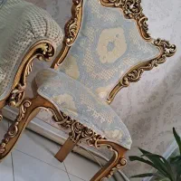 مبل استیل ۹ نفره در حد نو به همراه میزها